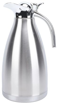 TYTOGE Cafetière thermique en acier inoxydable, double paroi isotherme, grande capacité, distributeur de boissons chaudes (1,5 l)