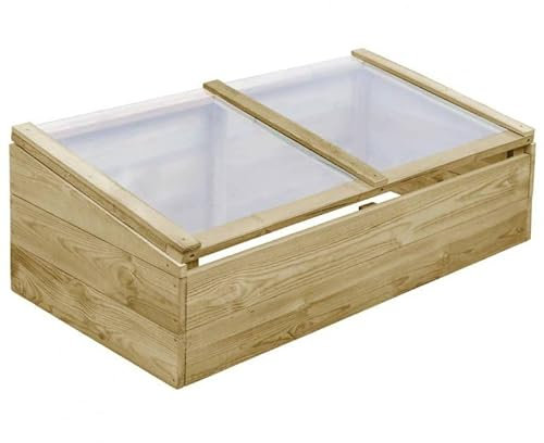 DIGIPLASTICS Serreta semenzaio in Legno con Tetto in policarbonato. Dimensioni 1000 x 500 H 350 mm