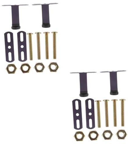 Mikikit 2 Sätze Verstellbarer Stützrahmen Bettgestell in Twin-größe Tischbein Booster Furniture Legs Bed Frame Lattenroste Für Bettstützen Austausch Der Bettbeine Eisen Black 2 Stück * 2