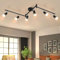 Lichtmaler LED Deckenlampe 6 Flammig Deckenspots - Deckenleuchte GU10 Schwarz Deckenstrahler Schwenkbar 330°Industrial Schlafzimmerlampe Wohnzimmer Ohne Leuchtmittel