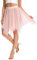 ANTLOOWW Donna Tulle Gonne Irregolare Mini Tutu Gonna Estate Gonna-Estetica Vita Gonne Tulle con Fodera (IT, Testo, Taglia Unica, Regular, Regular, Rosa)