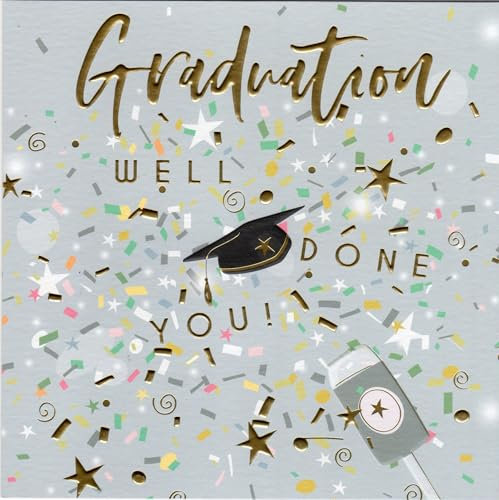 Belly Button Designs Glückwunschkarte zur bestandenen Prüfung. (goldweiss)