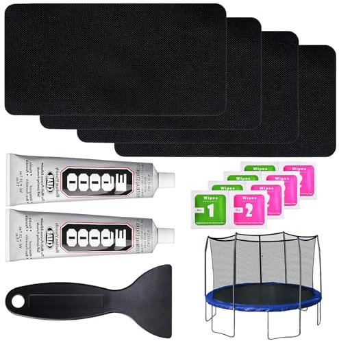 Vibbang Trampolin Reparaturset Sprungtuch, Quadratische Flicken, Rechteckiges Klebe Flicken Set, Trampoline Net Repair Kit, Zur Reparatur Von Trampolin Matten, Löchern Und Rissen