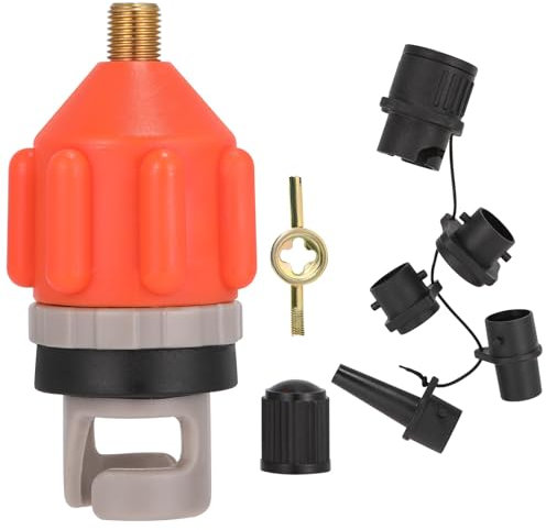 DIELOVEHUA Adaptateur Pompe Kayak, Adaptateur de Pompe Sup, Adaptateur de Kayak avec 5 Buses, Adaptateur Gonfleur Paddle, pour Bateau Gonflable, Planche à Pagaie Debout, Kayak
