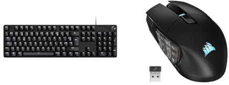 Logitech G413 SE Clavier & Corsair Scimitar Elite Wireless MMO Souris de Jeu
