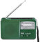 Piccole radio portatili AM FM a manovella, con caricatore solare e torcia, radio multifunzione, caricatore per cellulare (verde)