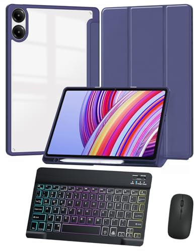 Keyboard Cover For Xiaomi Mi Pad 6/6 Pro 11 2023 Case With Pencil Holder, Auto Wake/sleep & Multi-viewing Angles Protection Shell,bluetooth Mouse