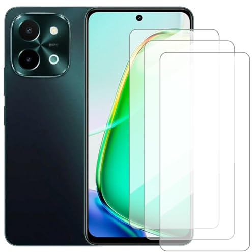 Damolong Protector de pantalla compatible con Vivo Y28 4G V2352(6.68 pollici) [paquete de 3] película protectora de vidrio templado adecuado para Vivo Y28 4G V2352