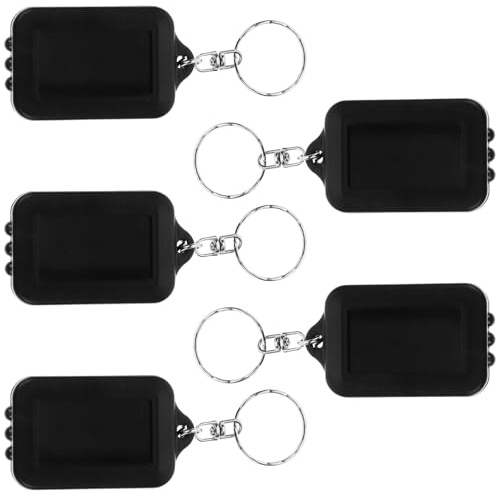 Veemoon Linterna Portátil de Carga Solar Llavero, Mini LED Negro, 5 Piezas | ABS Compacto, bajo Consumo, Larga Vida Útil, para Pesca y Hogar, Diseño Bonito, Uso Diario