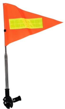 Bike Flag with Pole - High-Visibility Safety Flags, Reflective Waterproof Telescopic Pennant up to 160cm | Safety Flag for Bikes, Scooters, Golf Carts, Wheelchairs | Easy to Install, Child and Adult