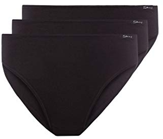 Skiny Damen Cotton Essentials RIO SLIP, Schwarz, 38 EU