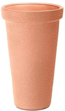 Maceta CLASSIC TOWER 20L., Con depósito, dimensiones (mm) 300x300x500, color Ladrillo