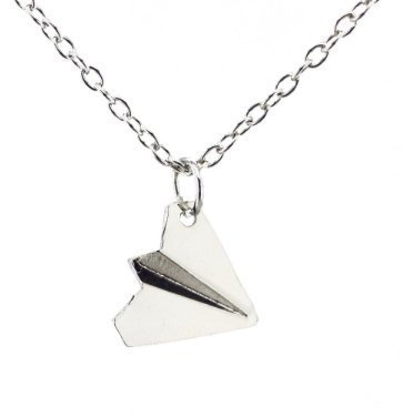 One Direction Halskette aus Papier, Aeroplan, silberfarben