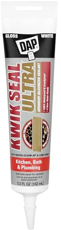 DAP KWIK SEAL Sigillante siliconato ultra avanzato per cucine e bagni: 5.5 fl. oz. tube (bianca)