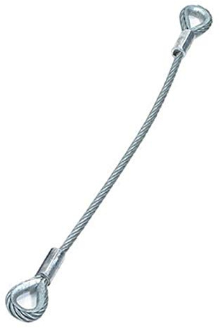 LightmaXX Safety Stahlseil, 10mm x 50cm, DIN 56926 Norm, Gekauscht, Robust, Langlebig, Ideal für Sicherheitsanwendungen