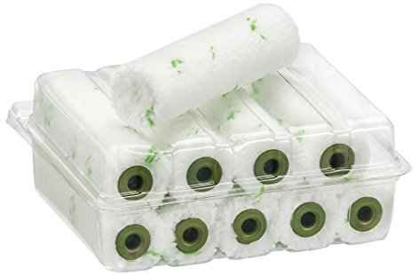 10 x Colorus Heizkörperwalze Mikrofaser 10 cm mit 9 mm Flor | Farbwalze, Malerwalze, Lasurwalze | Für Lasuren, Versiegelungen, Imprägnierungen