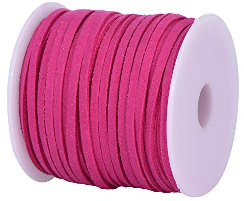 DonDon Veloursband 3 mm DIY 30 Meter Velours Rolle - Pink