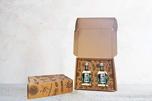 THE EXE GIN Mini Gift Box - 2 x 5cl Miniature Bottles - Perfect Present for Christmas, Xmas, Birthdays, Mother's Day, Father's Day