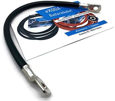 eXODA Câble de batterie 30cm câble d'alimentation en cuivre 25 mm² avec cosses à œillets M8
