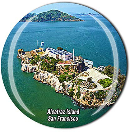 Alcatraz Island San Francisco California USA Amerika Kühlschrankmagnet Souvenir Kristall Magnetaufkleber