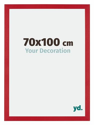 Your Decoration - Cadre 70x100 cm - Rouge - Cadres Photo en MDF Avec Verre acrylique - Anti-Reflet - Cadre 70x100 - Mura