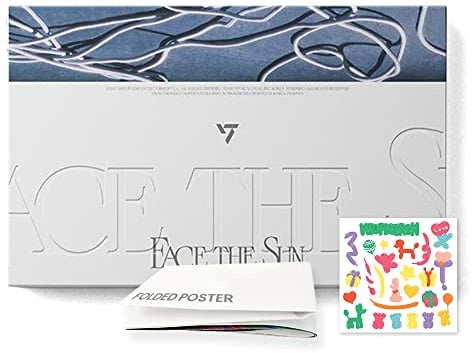 Seventeen 4th Album 'Face the Sun' - Folded poster + Top decorative sticker (ep.2 Shadow)