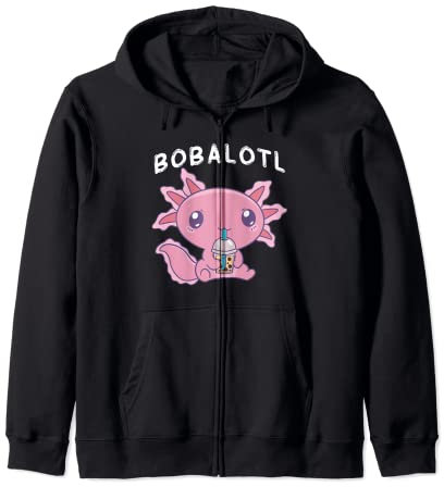 Bobalotl Axolotl Boba Tea Bubble Lait Kawaii Axolotl Lovers Sweat à Capuche