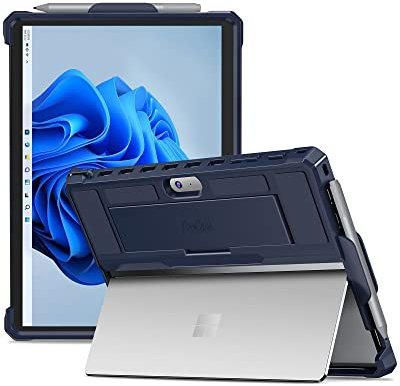 ProCase Custodia antiurto per Microsoft Surface Go 3 2021 / Surface Go 2 2020 / Surface Go 2018 Case, custodia protettiva aggiornata con portapenne, compatibile con tastiera Type Cover - Navy