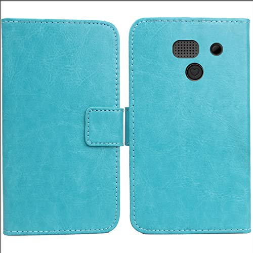 Bulbior PU Leder Tasche Hülle Für Artfone C1+ Seniorenhandy 1.77 Handy Flip Lederhülle Handyhülle Brieftasche Schutz Case Cover Etui (Blau)