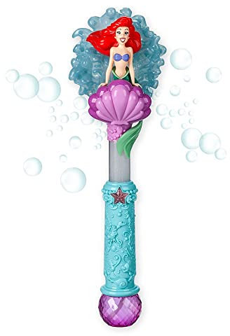 Disney Store Official The Little Mermaid Ariel Baguette à bulles lumineuse et sonore – Jouet interactif à LED, parfait pour les enfants et les fans, design Ariel authentique – Idéal pour les jeux en