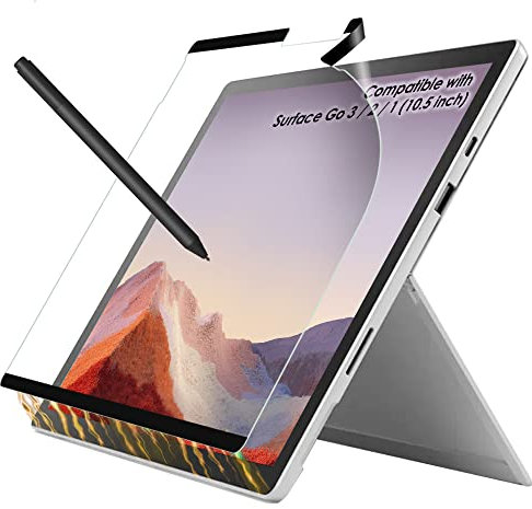 BELLEMOND - Removable Magnetic Smooth Kent Paper Screen Protector - Compatible with Microsoft Surface Go 3 (2021) / Surface Go 2 (2020) / Surface Go (2018) - 10.5 Inch - Bubble Free - 1PC - WSFG3PLKMG