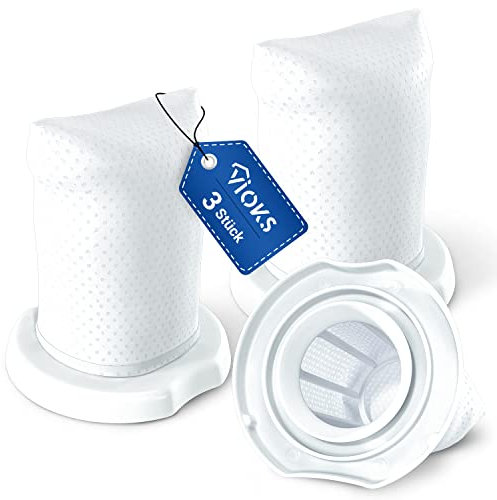 VIOKS Handstaubsauger Filter 3x Set Ersatz für Vorwerk Akku Staubsauger - Vorwerk Kobold VC100 Filter/Kobold VC100 Zubehör für Kobold Staubsauger