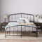 Zinus Heidi Lit Double 140 x 190 cm - Cadre en Métal Avec Tête et Pied - 31 cm de Hauteur - Noir