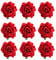inSowni Lot de 9 pinces à cheveux en forme de rose rouge pour femmes et filles