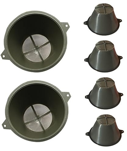 6PCS Plastic Paint Filters 10cm Reusable Paint Strainers Funnel Net Paint Sieve for Filter Oil, Water Based Oil Paints, Food Residue (Black)