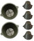 6PCS Plastic Paint Filters 10cm Reusable Paint Strainers Funnel Net Paint Sieve for Filter Oil, Water Based Oil Paints, Food Residue (Black)