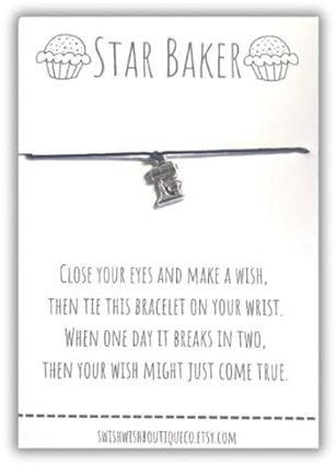 Star Baker Gifts, Star Baker Wish Bracelet, Birthday Gifts for a Baker, Baking Gift, Gifts for Cake Maker, Letterbox Gift, Best Baker Gifts, Chef Gifts, Make a Wish Bracelet