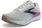 Brooks Women's Ghost 16 Sneaker, White Grey Estate Blue, 4 UK