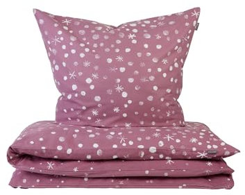 Schiesser Bettwäscheset Runa - Feinbiber - 2-teilig - 135 x 200 cm - Rosa