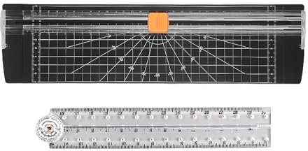 1 coupe-papier avec 5 lames de rechange et 1 règle pliante, coupe-papier portable, outil de scrapbooking, convient pour couper du papier fait à la main, des notes autocollantes, des cartes de vœux