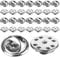 Ryaupy 30 Stück Verschlussstifte Metall Pin Keepers Rücken Lock Verschluss für Schmuck Brosche Pins Namensschild Basteln DIY, (Silber Farbe, 11.5mm)