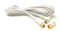 mCore 4m TV Aerial Coaxial Cable Male to Male, Satellite RF Antenna Coax RG59 Lead Gold Plated Connectors with Female Coupler (Right Angled, White)