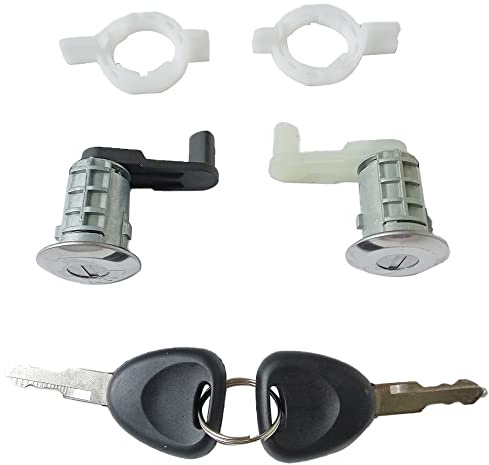 Kit Schloss mit 2 Schließzylindern 2 Zylinderschlösser und 2 x Schlüssel Kompatibel mit Clio Master Renault Megane Scenic Thalia 7701468981 7701468982