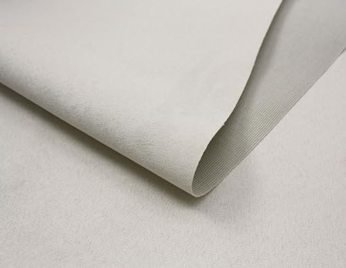 Nubuk Stoff Meterware Imitat Polsterstoff Microfaser Wildleder Möbelstoff (Beige)