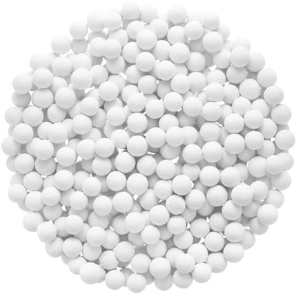 QUARKZMAN 3 Paquetes Reemplazo Ducha Cabezal Cuenta 5-6mm Ducha Filtro Cuentas Reemplazo Mineral Piedra Cuenta para Agua Suavizante Filtración Ducha Cabezal, Blanco