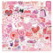 HUTRADE 60 Stück Ästhetische Rosa Buchsticker Set, Lesen Zubehör, Wasserdichte Vinyl-Aufkleber für Buch-Merchandise