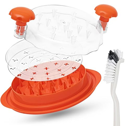 SHRED'N'GO Chicken Shredder Tool, Anti-Slip Strips, BPA Free, Suitable for Pulled Pork, Beef, Chicken. Orange Color