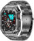 Deczone Cinturino di ricambio compatibile con Apple Watch da 38 mm, 40 mm, 41 mm, in metallo per serie 9, SE 8, 7, 6, 5, 4, 3, 2, 1, in acciaio inox, per uomini (grigio)