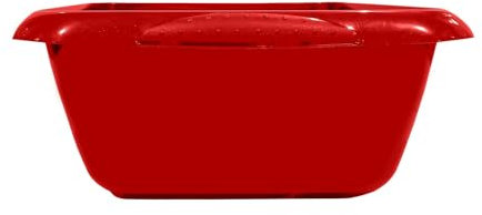 RelianceUK 7L Square Plastic Washing Up Bowl Mixing Dish Sink High Grade Multi-Purpose Kitchen Basin (Red, Pack of 1)