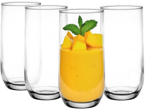 Glasmark KROSNO 1992 Lot de 4 à boisson Long Drink de 400 ml à eau à cocktail Verre Highball Passe au lave-vaisselle